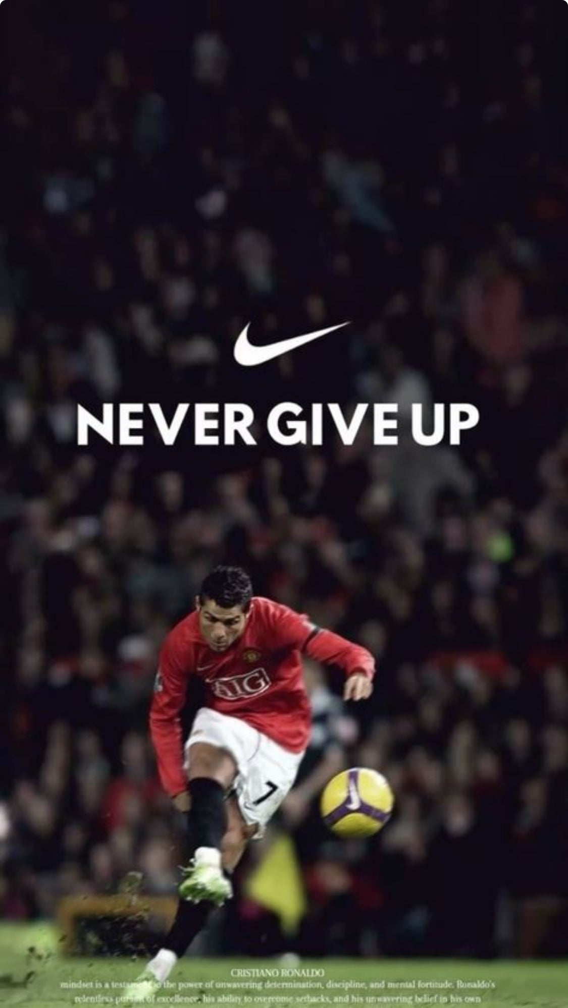 NEVER GIVE UP CR7